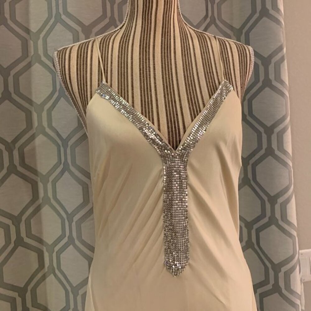 Haute Hippie Ivory Maxi Dress with Ruffle Detail - Picture 6 of 16
